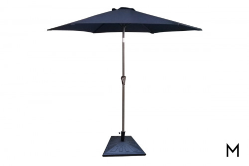 Navy Patio Umbrella with Square Base