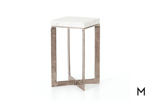 Lennie End Table in Brushed Nickel