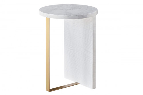 Rigana Round Accent Table with Carra Stone Top