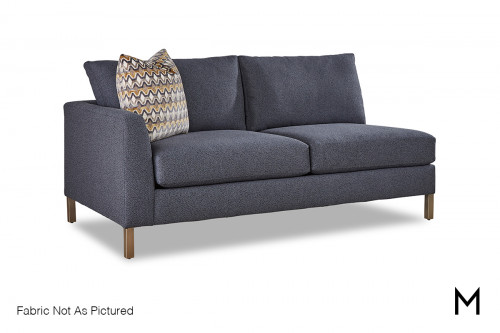 Chaise 2 Piece Sectional Sofa with Contrasting Accent Pillows