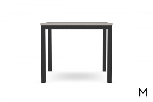 Carbon Dining Height Table with Concrete Gray Top