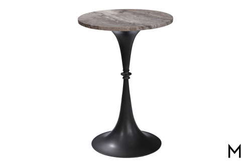 Metal and Marble Accent Table