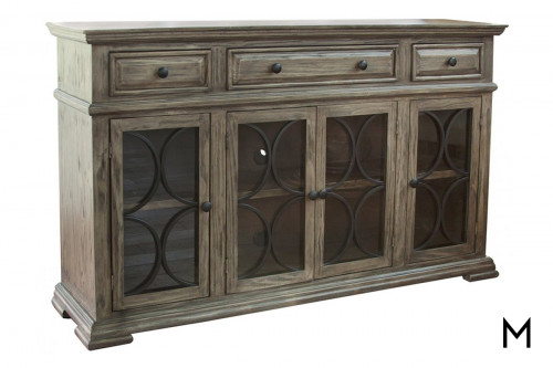 Benison Console with Glass Front Doors