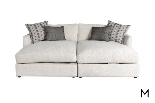 Double Cuddler Chaise Sectional Sofa