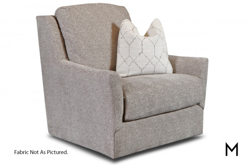 M Collection Castile Swivel Accent Chair with Glider Rocker Base