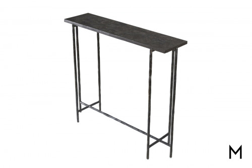 Stone-Top Console Table