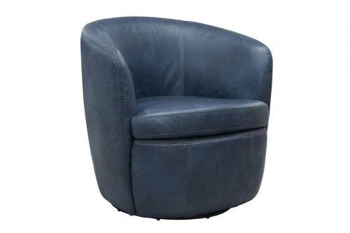 M Collection Baceno Leather Swivel Chair