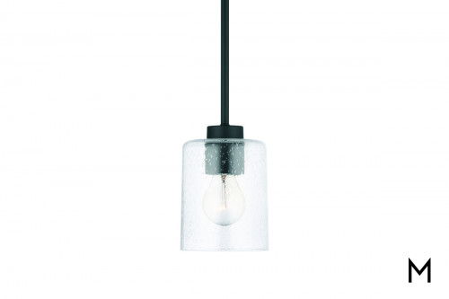 Seeded Glass One-Light Pendant - Mini