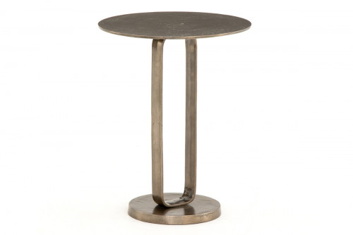 Dehnen Metal End Table with Aged Bronze Finish