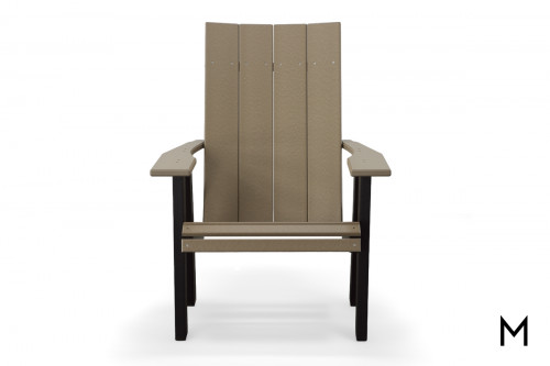 Contemporary Patio Chair in Weatherwood and Black