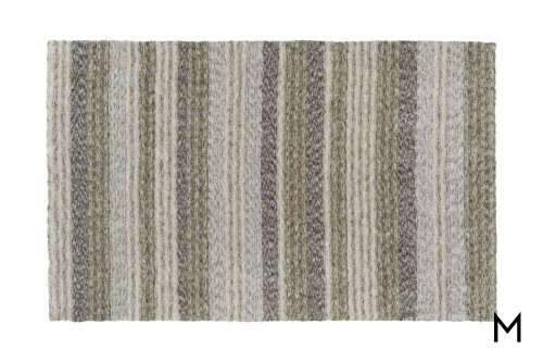 Striped Pewter Area Rug 5' x 8'