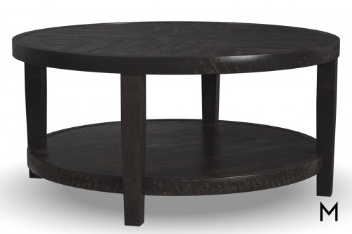 Charcoal Gray Round Coffee Table