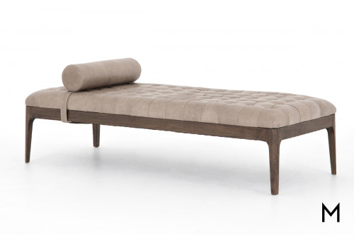 Julia Tufted Bench with Bolster Pillow