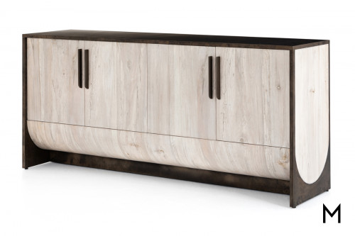 Two-Tone Curved Base Sideboard