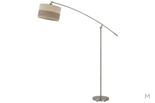 Ivanhoe Balance Arm Metal Floor Lamp in Brushed Steel