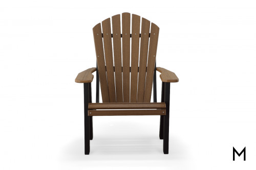 Two Color Adirondack Chair in Mahogany and Black