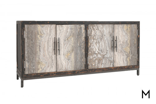 Travertine Sideboard with Four Doors
