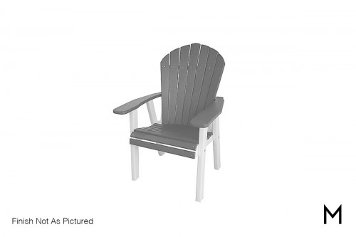 Gray with White Dining Chair