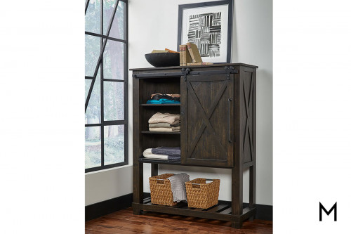 Sun Valley Large Barn Door Chest in Charcoal