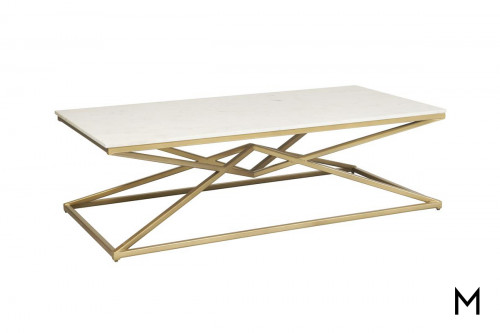 Pyramid Cocktail Table with Marble Top