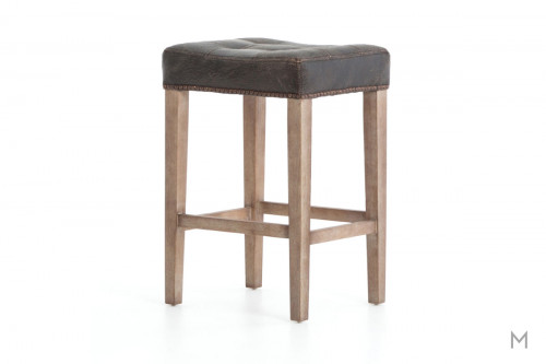 Sean Counter Stool in Destroyed Black and Whitewash