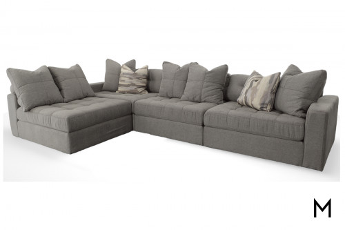 Niles Contemporary Sectional Sofa with Ottoman