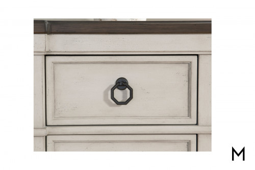 Belvedere Two-Tone Five-Drawer Chest with Felt-Lined Top Drawer