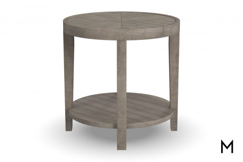 Cliffside Gray Round End Table