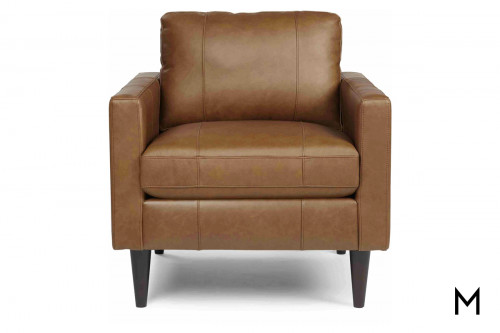 Tacoma Leather Accent Chair with Tan Leather