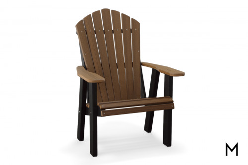 Two Color Adirondack Chair in Mahogany and Black