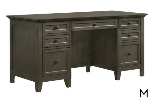 Santa Monica Executive Desk with Steel Ball-Bearing Drawer Glides