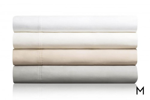 White Cotton TwinXL Sheets with 600 Thread Count
