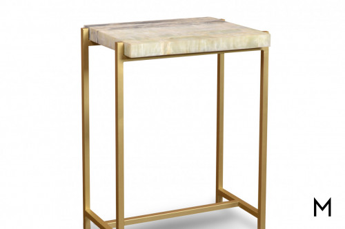 Easton Side Table with Onyx Tabletop