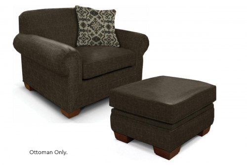 Monsett Ottoman and a Half in Bantu Fossil Brown