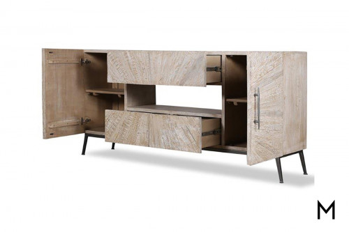 M Collection Modern Open Center TV Stand