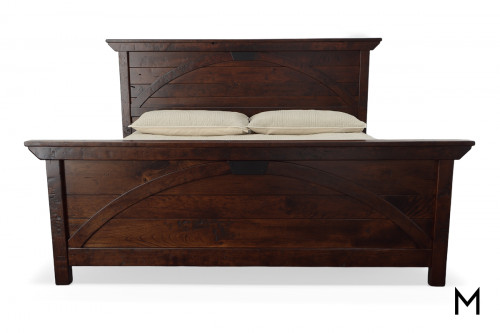 Burlington Railway Trestle King Panel Bed with Hand Forged Accents