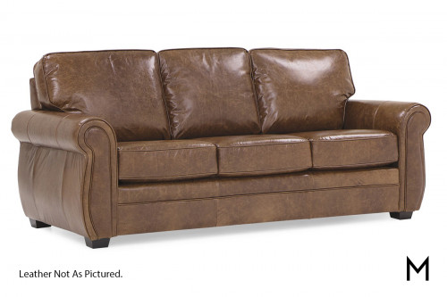 Vincent Traditional Leather Sofa