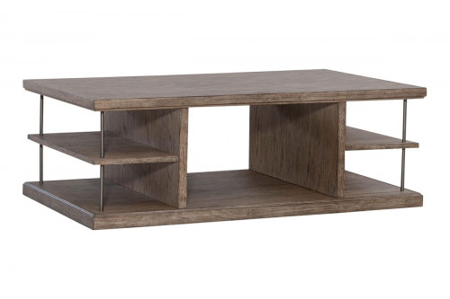 Carson Cocktail Table with Side Shelves