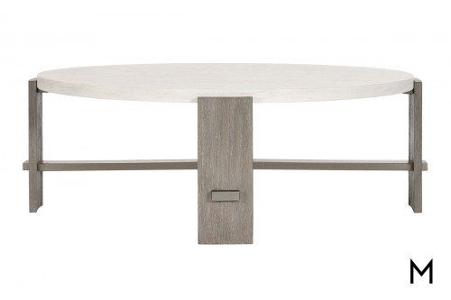 Two-Tone Modern Round Cocktail Table