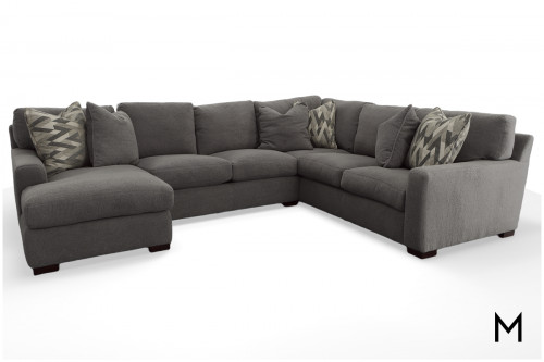 M Collection Gallatin Three-Piece Sectional Sofa with Left Side Chaise