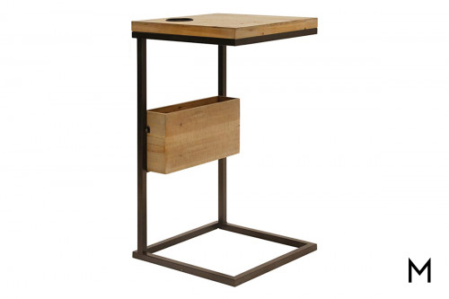 Wood and Metal Accent Table