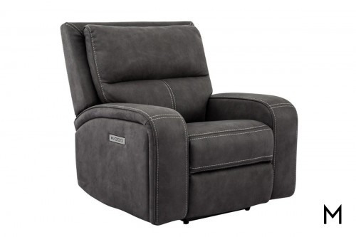 M Collection Jeremiah Power Recliner in Slate