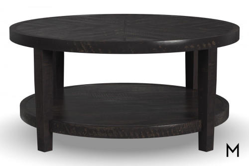 Charcoal Gray Round Coffee Table