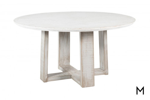 Clover Round Dining Table with Pedestal Base