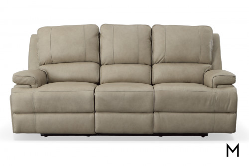 Parker Leather Reclining Sofa with Power Adjustable Headrest