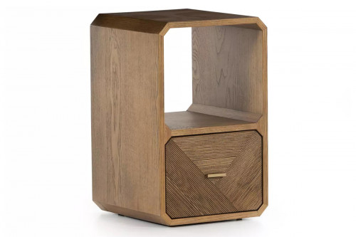 Corbeau End Table with One Drawer
