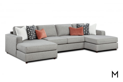 Double Chaise 3 Piece Sectional