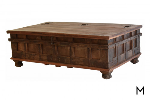 M Collection Wooden Trunk Coffee Table