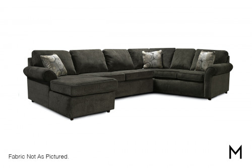 Monteria Three-Piece Sectional Sofa with Chaise Lounge
