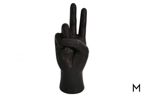 Peace Sign Hand Sculpture